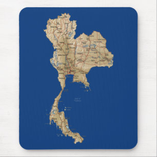 Mapa Mousepad de Tailândia