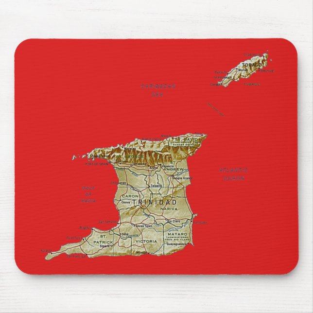 Mapa Mousepad de Trinidad and Tobago (Frente)