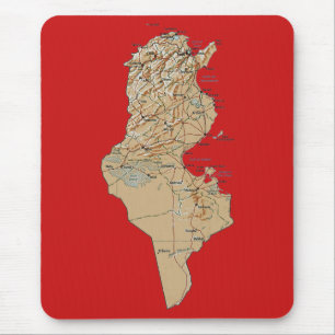 Mapa Mousepad de Tunísia