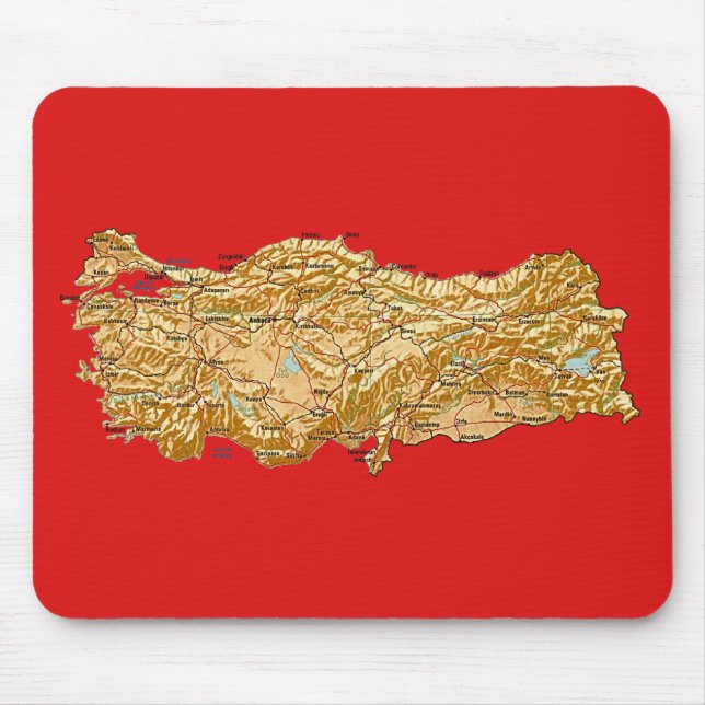 Mapa Mousepad de Turquia (Frente)