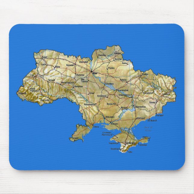 Mapa Mousepad de Ucrânia (Frente)
