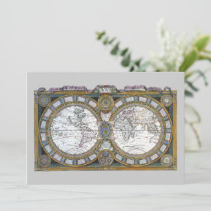 Mapa Mundial Antiquado de Claude Auguste Berey, 16