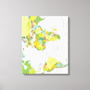 Mapa Mundial Atlas Poster Político: Decoração Mode