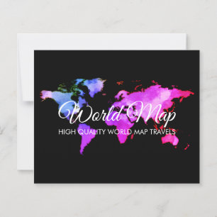 Mapa Mundial Elegante Viagem Globo Escritório de A