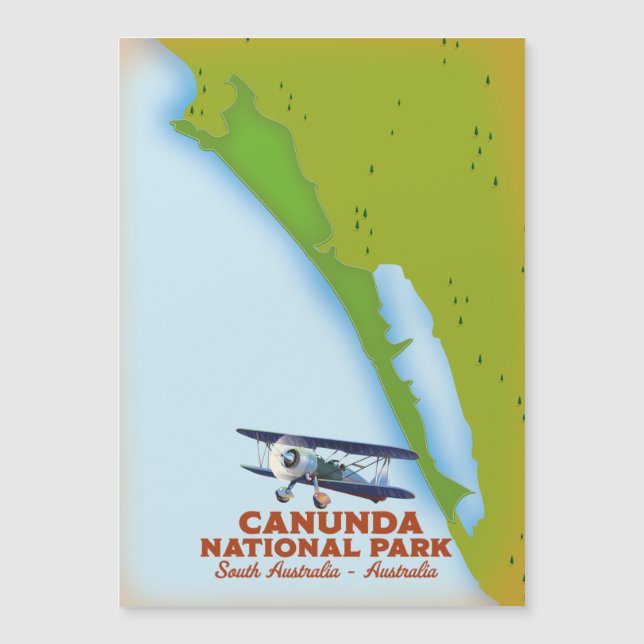 Mapa nacional do Parque Nacional da Canunda para a (Frente)