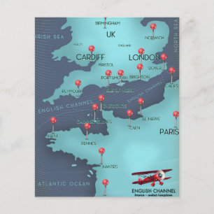 Mapa náutico do Canal Inglês