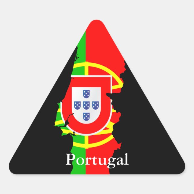 mapa portugal e bandeira - autocolante (Frente)