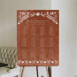 Mapa Rustic Terracotta Mexicano para Assentos Casa