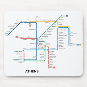 Mapa subterrâneo Mousepad de Atenas