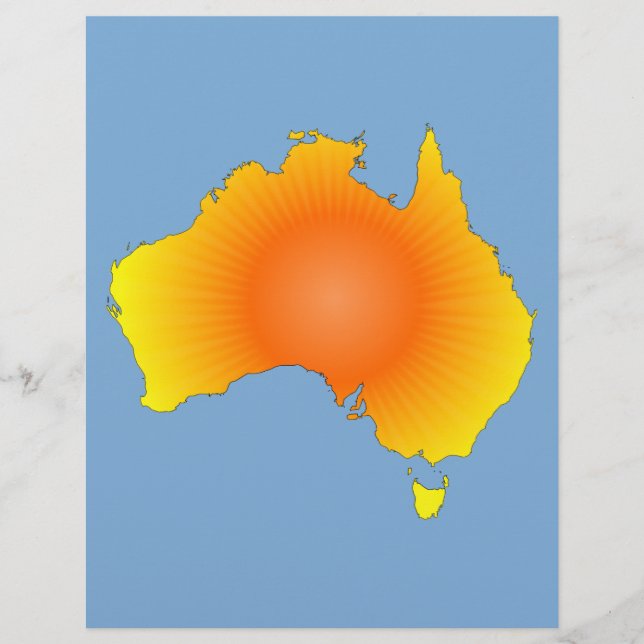 Mapa Sunny Austrália (Frente)