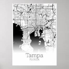 Mapa Tampa - Flórida - Poster do Mapa da Cidade