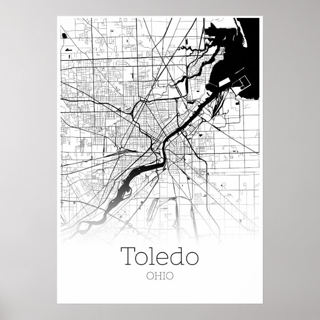 Mapa Toledo - Ohio - Poster do Mapa da Cidade (Frente)