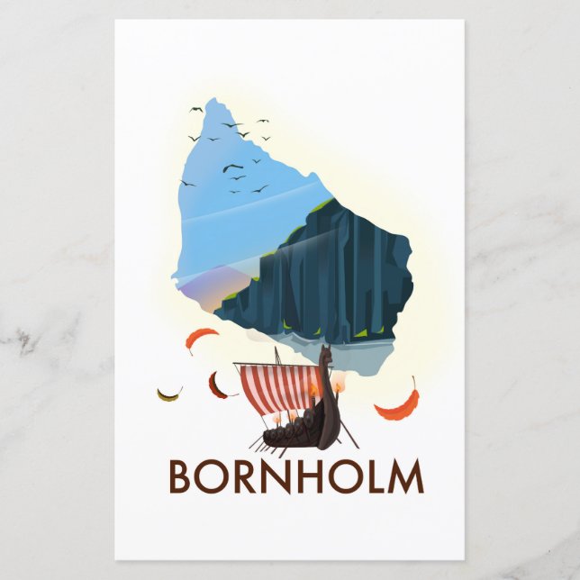Mapa viking da ilha de Bornholm (Frente)