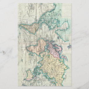 Mapa Vintage do Mundo (1801)