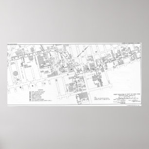 Mapa WW2 de Gowanus no Papel Poster (Matte)