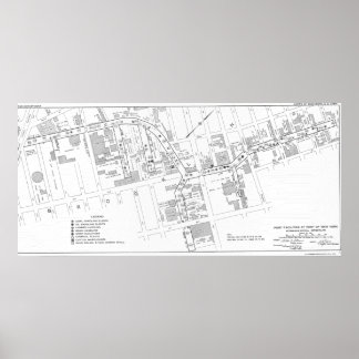 Mapa WW2 de Gowanus no Papel Poster (Matte)