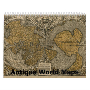 Mapas antigos do calendário de mundo