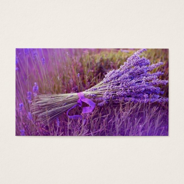 Mapas de visita ramo de lavandas (Frente)