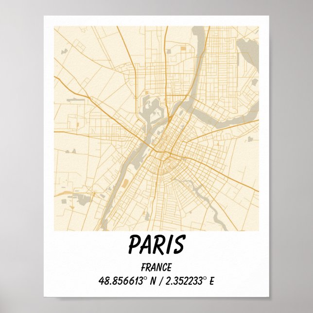 Mapas Personalizados, Impressões de Mapas de Cidad (Frente)