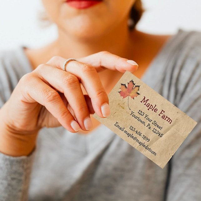 Maple Leaf Cartão de visita (Criador carregado)