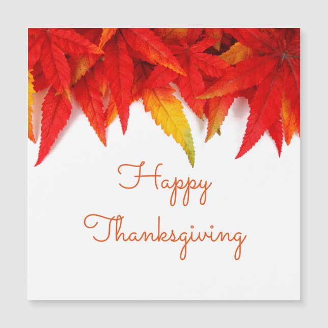 Maple Leaf Red Fall Folha Feliz Ação de Graças 202 (Frente)