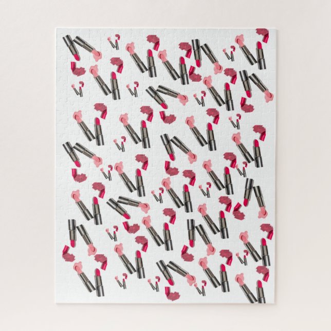 Maquiagem de Lipstick vermelho quebra-cabeça (Vertical)