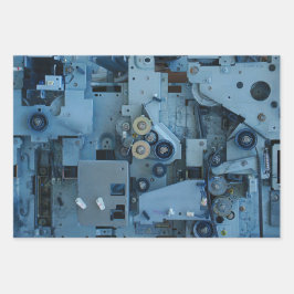 Máquina Azul Mecânica Robótica Funny Legal Geeky