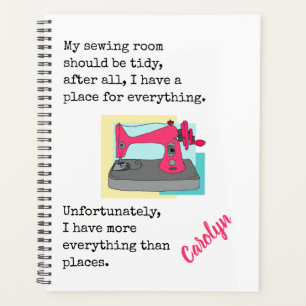 Máquina de costura, humor, seu planejador de nome