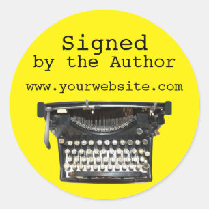 Máquina de escrever assinada por autocolantes pers