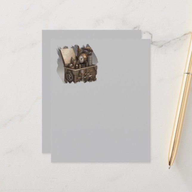 Máquina do Tempo Steampunk - Cofre de Tesouro Anti (Frente/Verso In Situ)