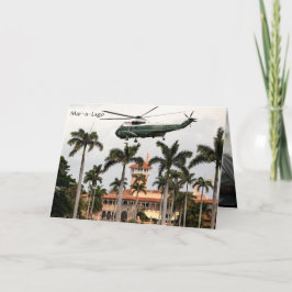 Mar-a-Lago Trump 🎉 50.o Cartão com fotos de anive