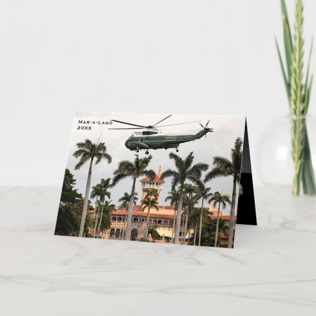 Mar-a-Lago Trump 🎉 50.o Cartão de Aniversário Eng (Frente)