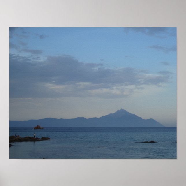 Mar Azul e Céu na Poster Grécia (Frente)