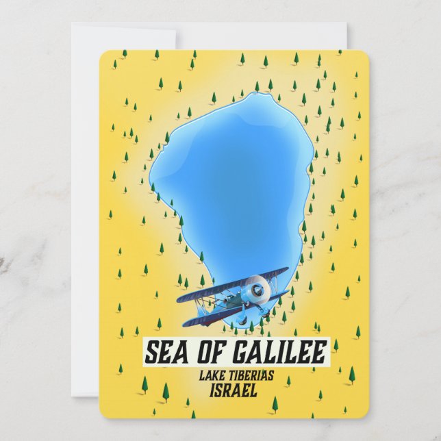 Mar da Galileia - Mapa de Israel poster (Frente)