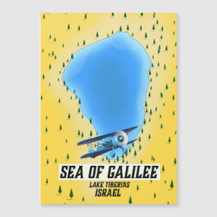 Mar da Galileia - Mapa de Israel poster