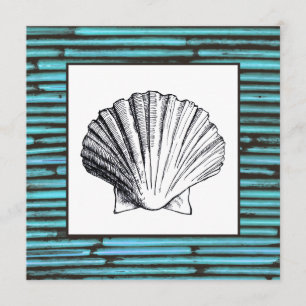 Mar de bambu Shell do Aqua que Wedding o convite