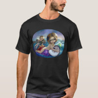 Mar do oceano da deusa da fantasia da CAMISA de