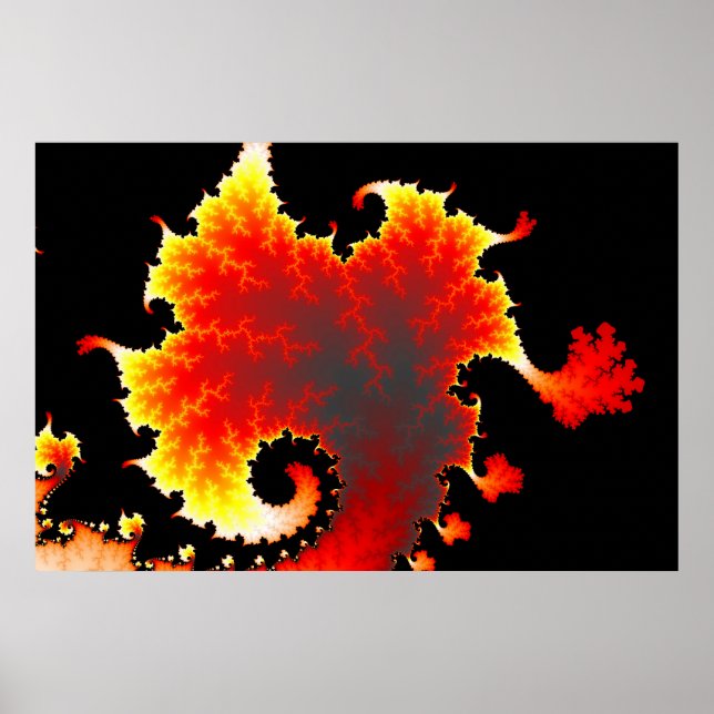 Mar Lava - Poster Fractal (Frente)