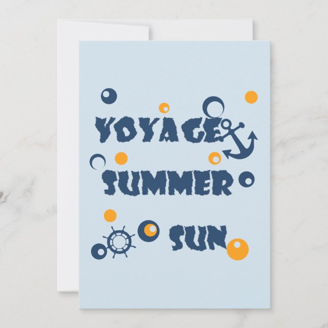 Mar, viagem, Verão (Frente)