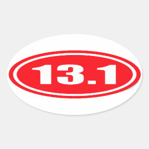 Maratona 13,1 da etiqueta   do vermelho meia