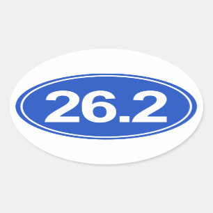 Maratona 26,2 milhas de etiqueta oval (azul)