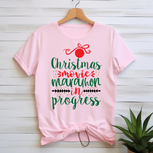 Maratona de natal em progresso em T-Shirt