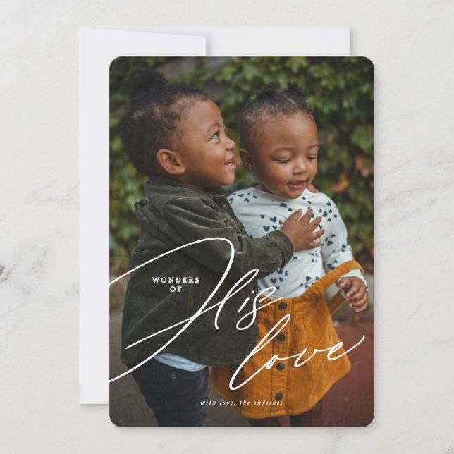 Maravilha de seu cartão religioso de Natal (Frente)