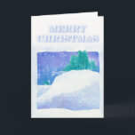 Maravilha do cartão de Natal por Susan M. Edgerton<br><div class="desc">A " maravilha" é uma aguarela pelo artista,  Susan M. Edgerton,  inspirado por esboços da paisagem de Wisconsin.</div>