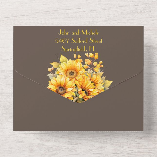 Maravilha russa, casamento amarelo e marrom (Verso)