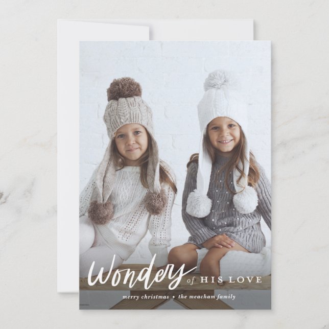 Maravilhas de seu Cartões de foto de Natal amoroso (Frente)