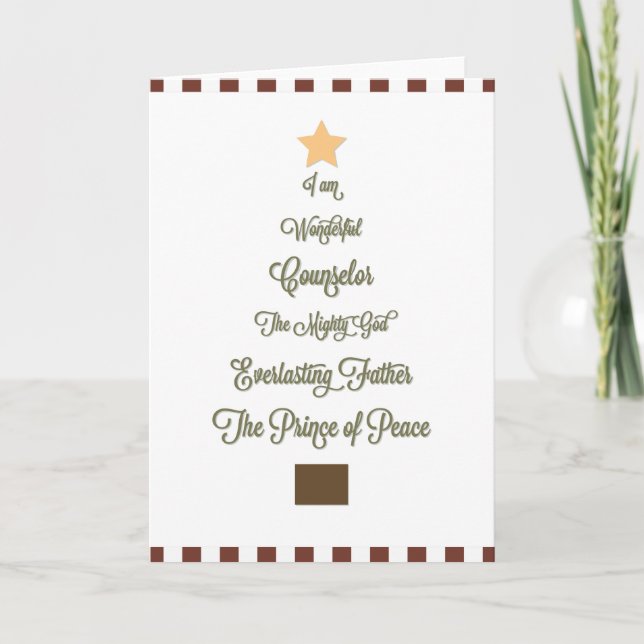 Maravilhoso, cartão de Natal do conselheiro (Frente)