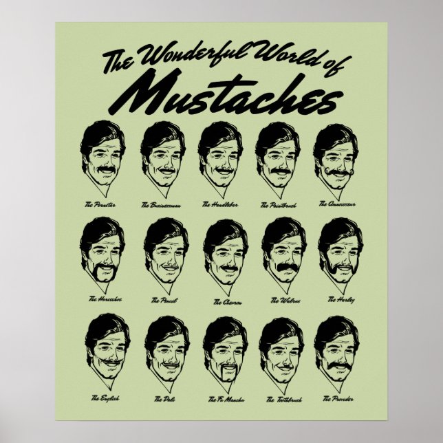 Maravilhoso mundo dos Mustaches Poster (Frente)