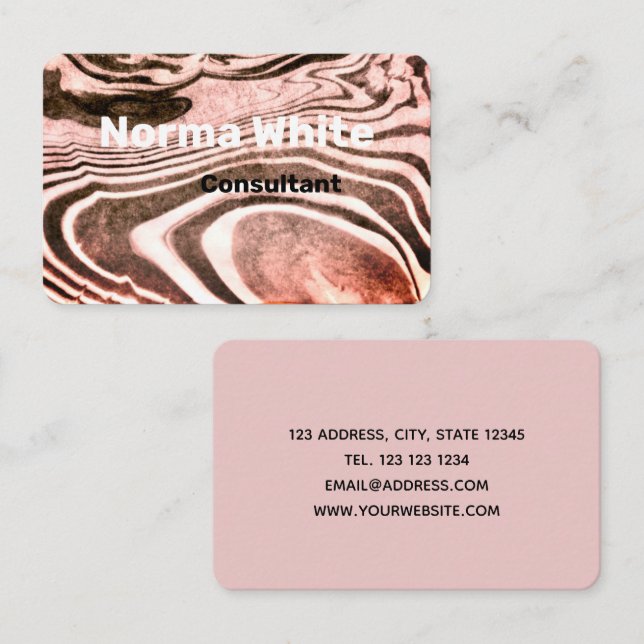 Marbeled Cartão de visita (Frente/Verso)