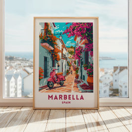 Marbella Espanha Impressão Poster Viagem